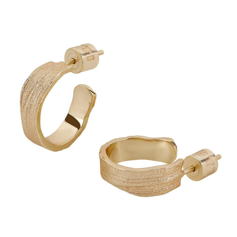 Tutti & Co Jewellery Trace Earrings Gold EA765G angle