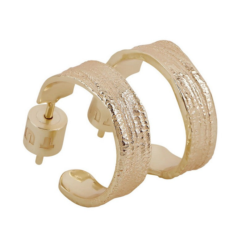 Tutti & Co Jewellery Trace Earrings Gold EA765G front