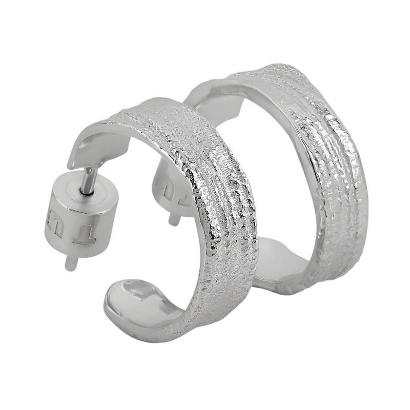 Tutti & Co Jewellery Trace Earrings Silver EA765S front