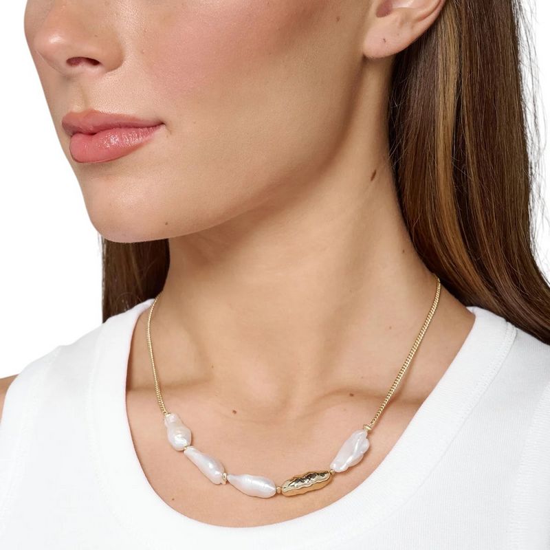 Tutti & Co Lustre Necklace Gold NE759G model 2