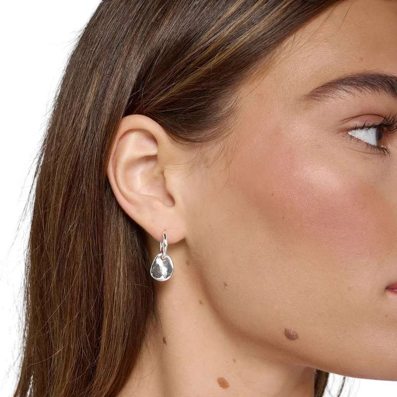 Tutti & Co Mist Hoop Earrings Silver EA683S model