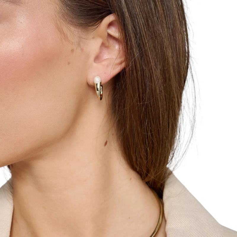 Tutti & Co Oceanic Hoop Earrings Gold EA688G model 1