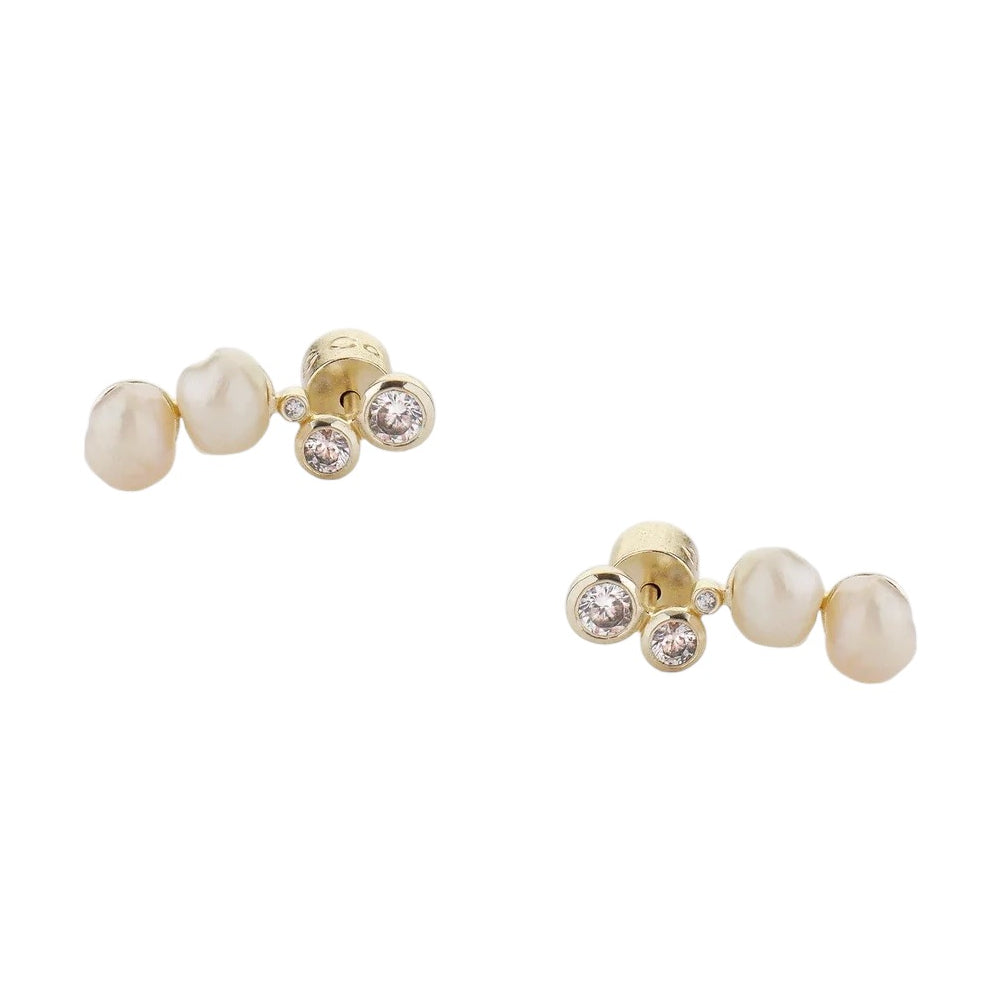 Tutti & Co Oyster Earrings Gold EA650G main