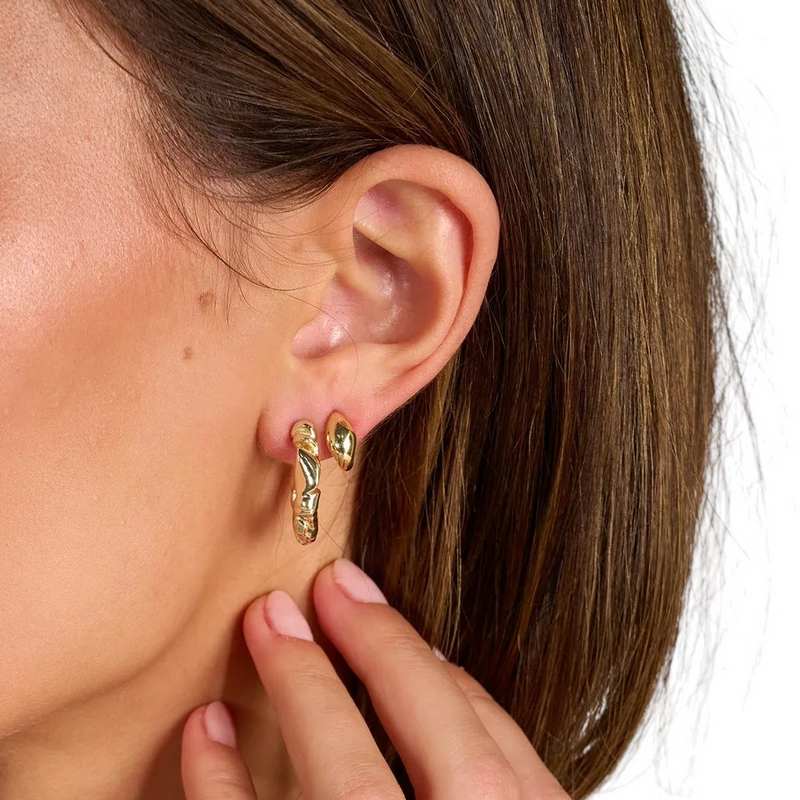 Tutti & Co Serenity Hoop Earrings Gold EA689G model