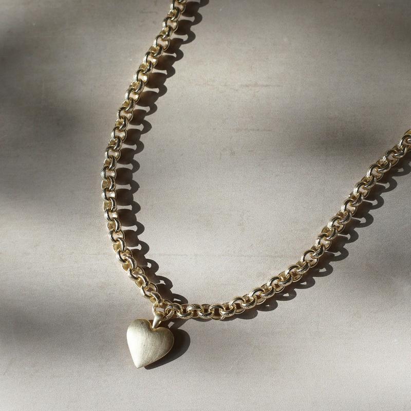 Tutti & Co Solace Necklace Gold NE696G brushed side