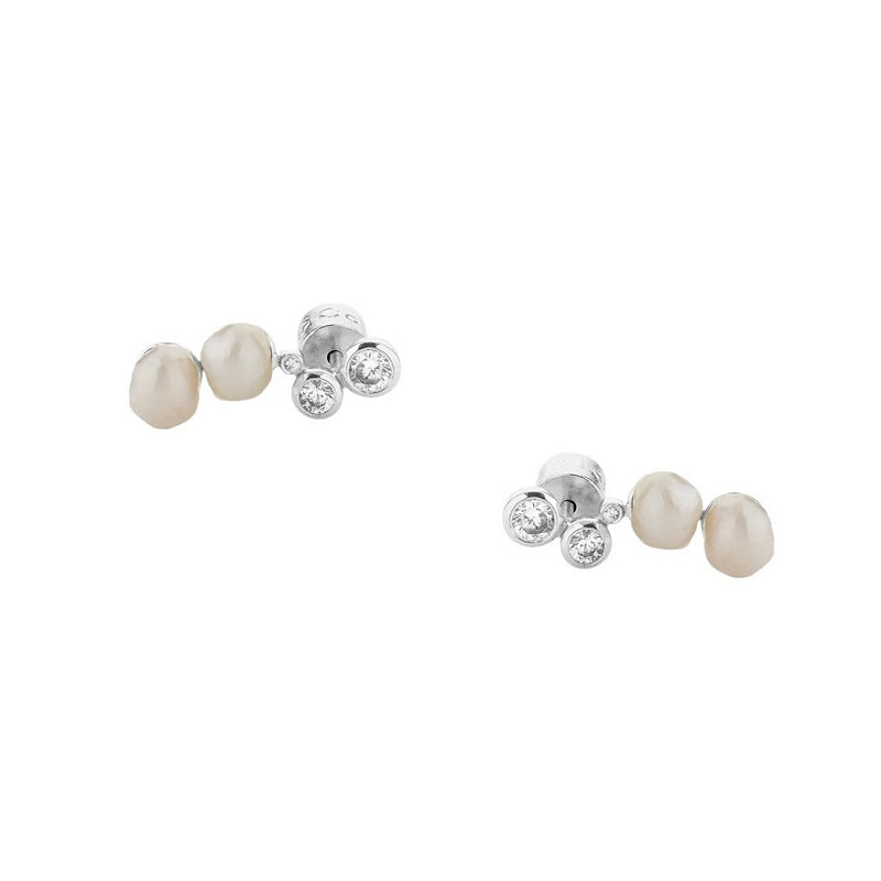 Tutti & Co Jewellery Oyster Earrings Silver EA650S main