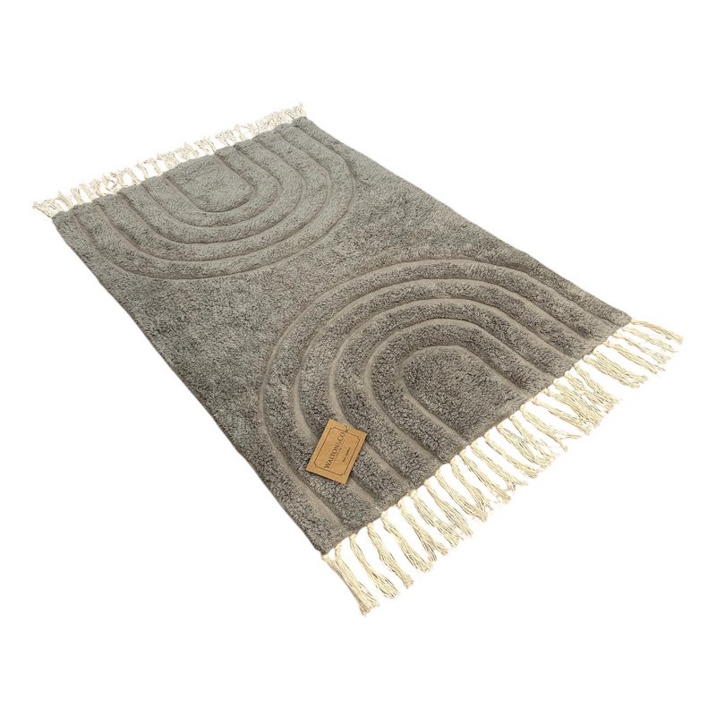 Waltons Of Yorkshire Bhodi Rug Grey BHRUGSG angled