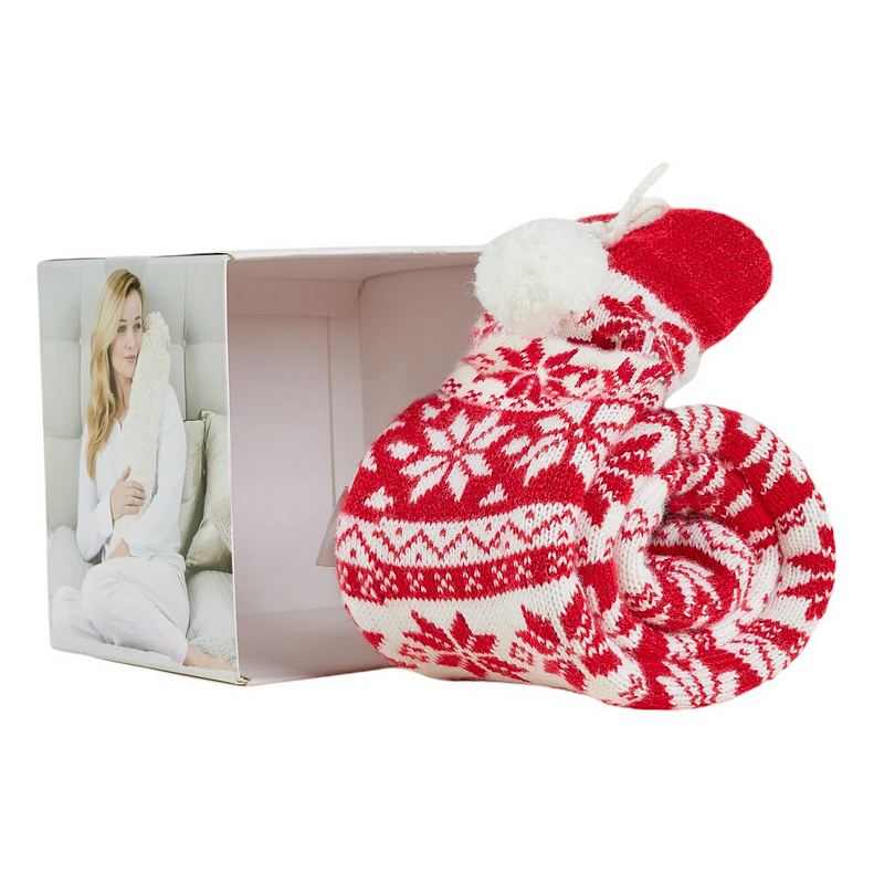 Warmies Rolled Long Hot Water Bottle Red Nordic RBOT-RED-1 with box