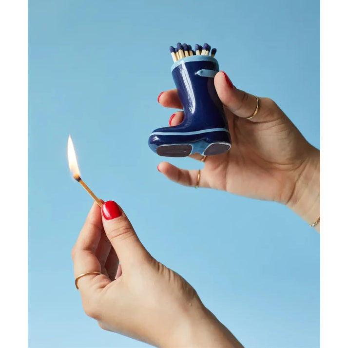 Wellington Boot Matches Holder Navy Blue ACC33EU lifestyle