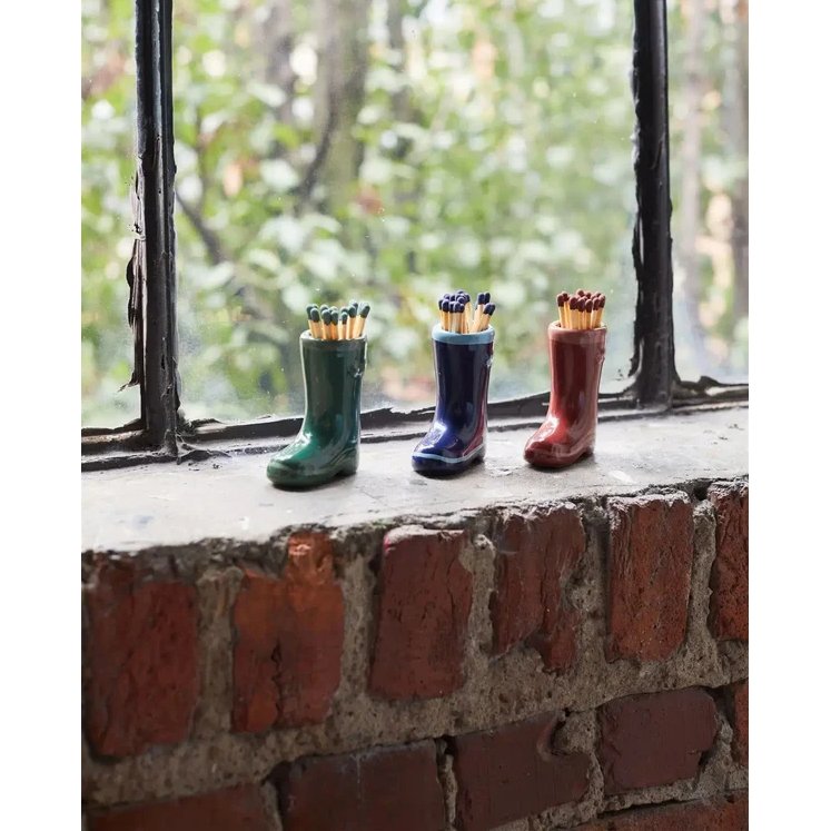 Wellington Boot Matches Holder Navy Blue ACC33EU scene