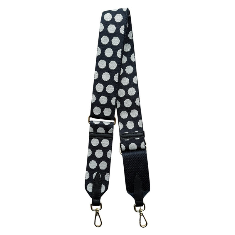 Wide Bag Strap Polka Dots On Black main