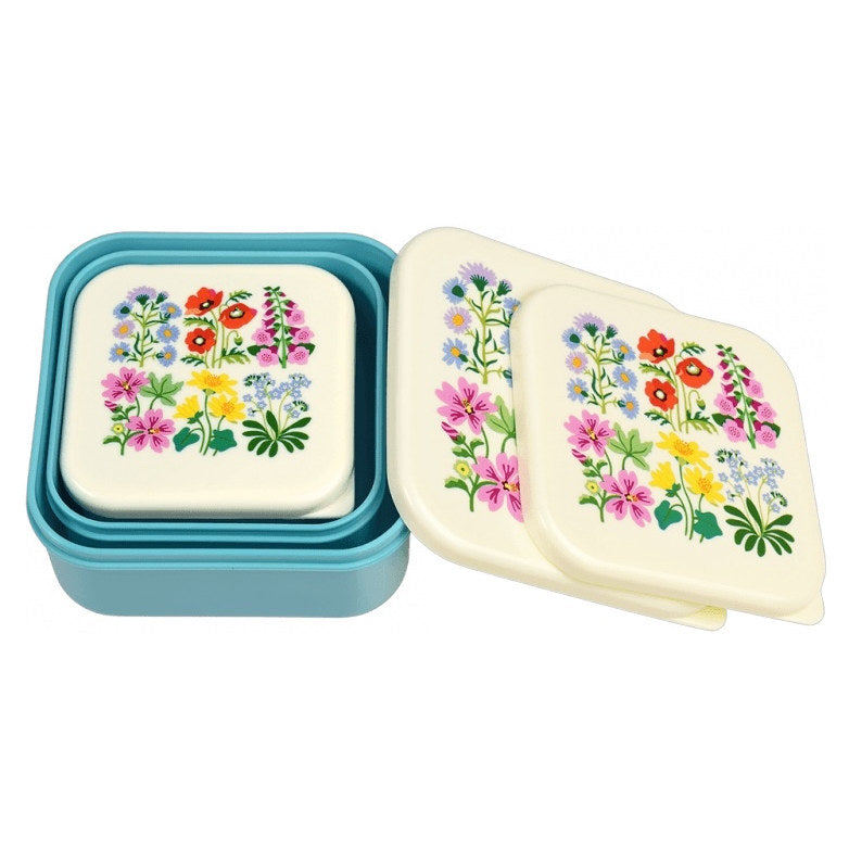 Wild Flower Snack Boxes Set 29494 nested