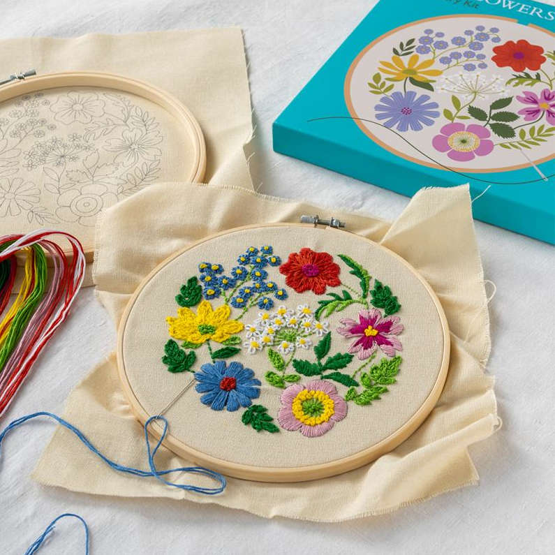 Wild Flowers Embroidery Kit 29996 lifestyle
