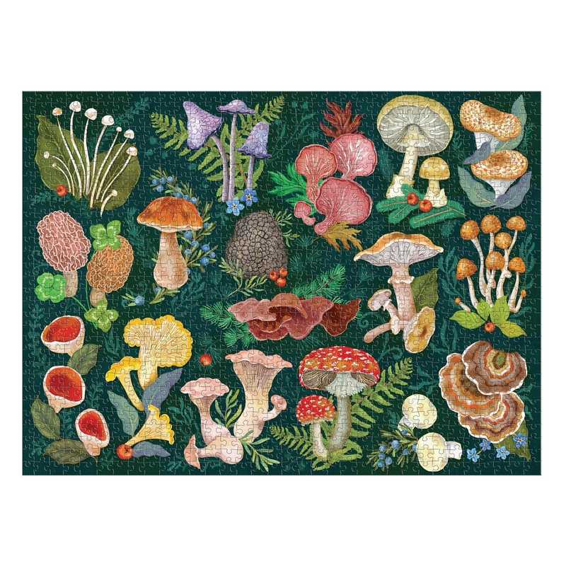 World of Mushrooms 1000 Piece Puzzle completed