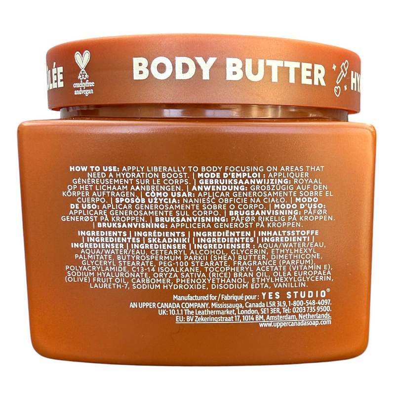 Yes Studio Body Butter Caramel Brulee side 2