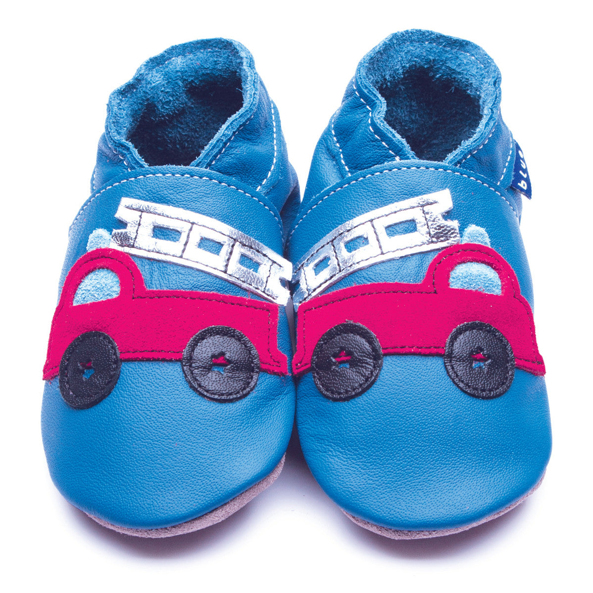 Firetruck Blue/Red Truck Booties