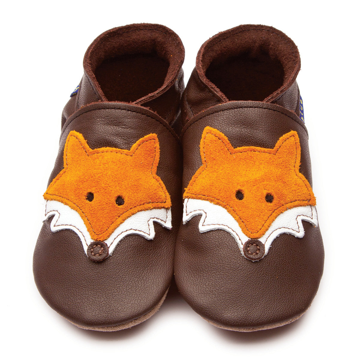 Inch Blue Baby Booties Mr Fox Chocolate