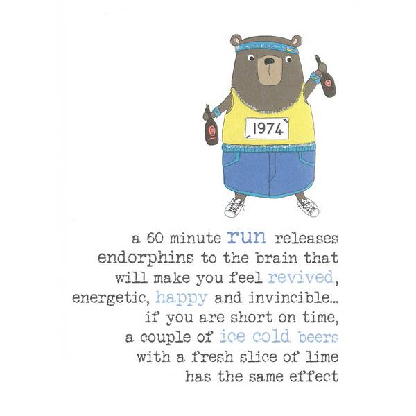 A 60 Minute Run v Ice Cold Beer Card