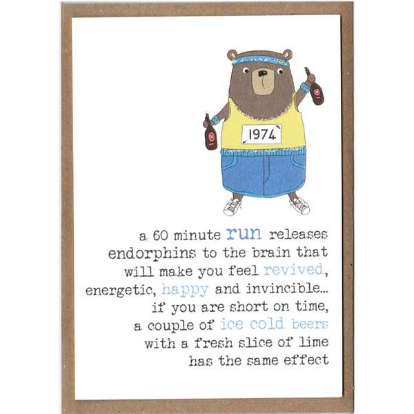 A 60 Minute Run v Ice Cold Beer Card