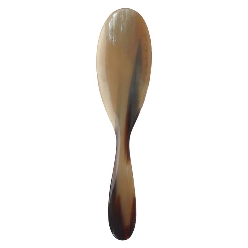 Abbeyhorn Oxhorn-backed Natural Bristle Hair Brush back