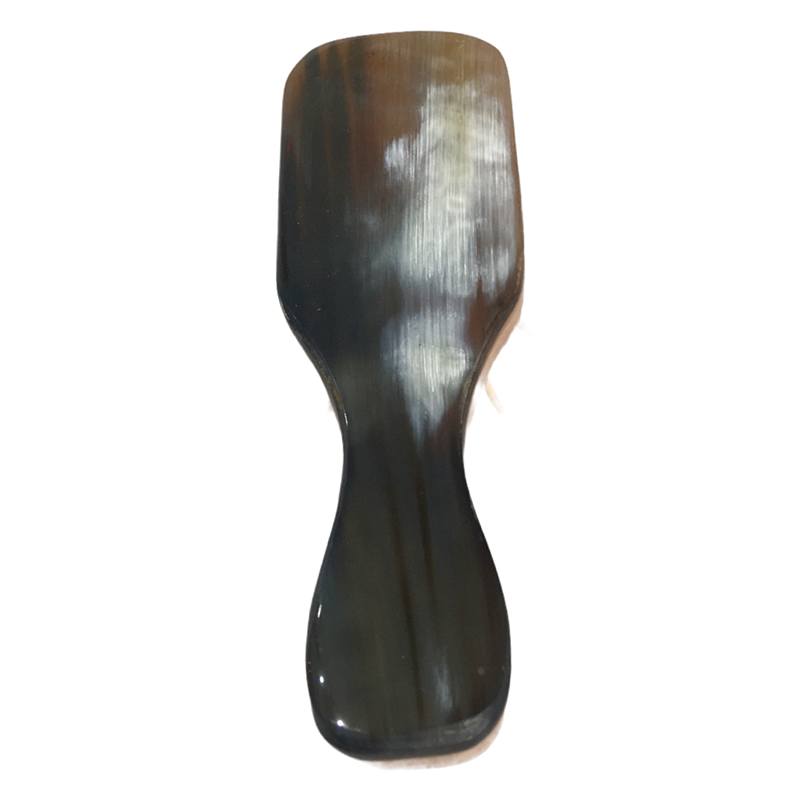 Abbeyhorn Oxhorn-backed Pocket Hair Brush back