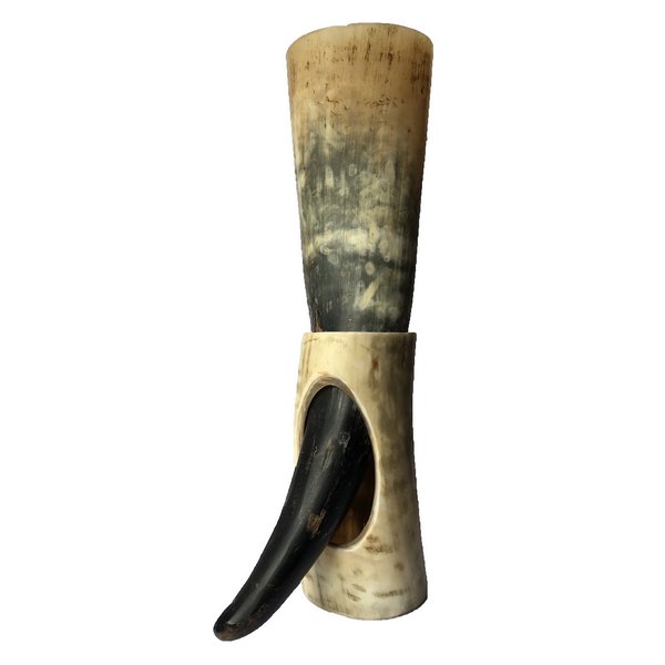 Abbeyhorn Rough Drinking Horn on Stand