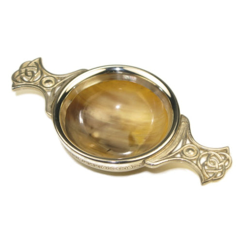 Abbeyhorn Small Pewter & Oxhorn Quaich