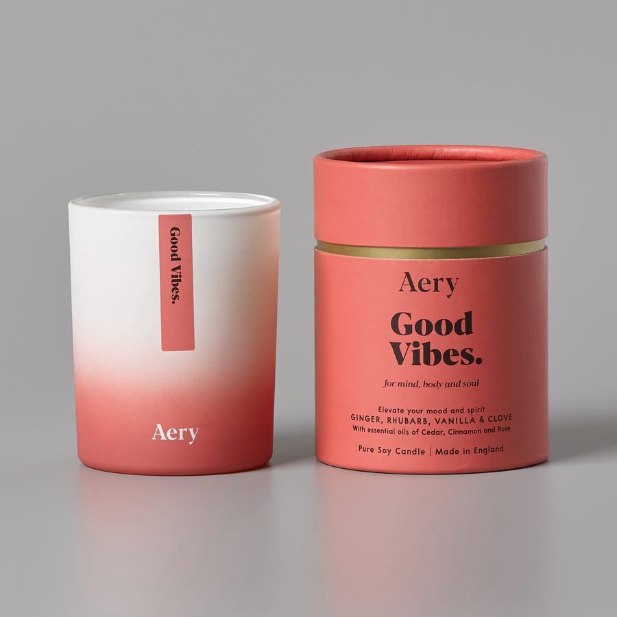 Aery Aromatherapy Scented Candle Good Vibes AE0005 with box