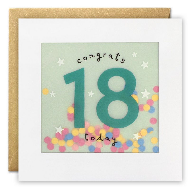 Age 18 Paper Shakies Birthday Card PP3319 front