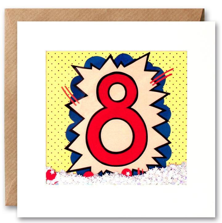 Age 8 Kapow Shakies Card PK2673