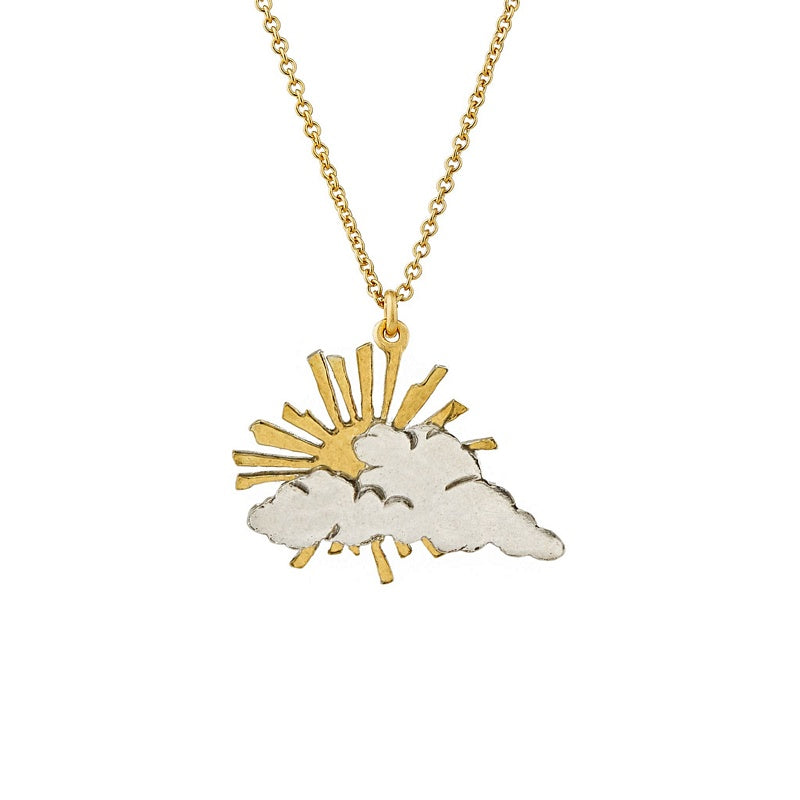 Alex Monroe Jewellery Rays of Hope Necklace Silver & Gold Plate GDN1-MIX main