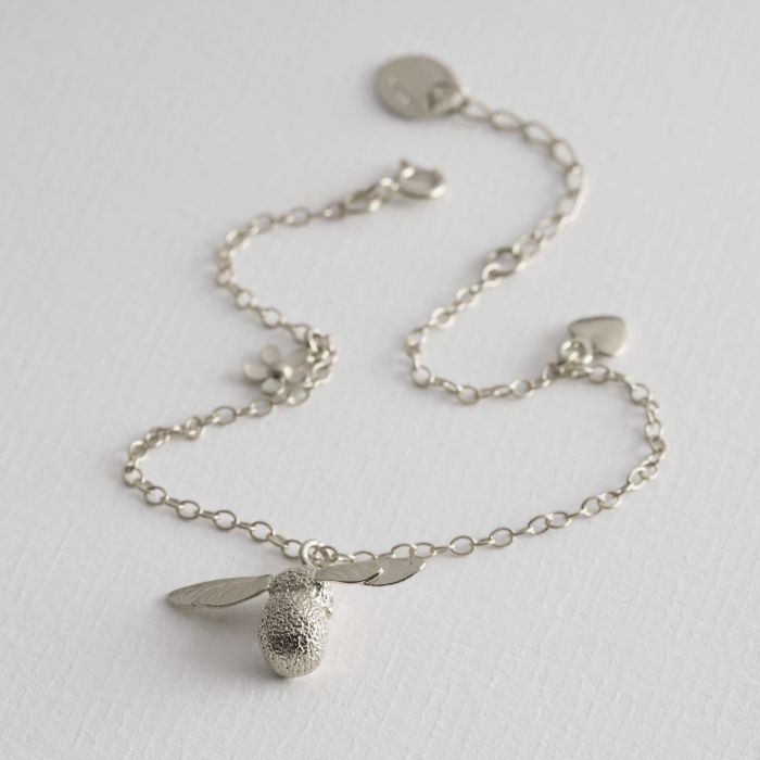 Alex Monroe Baby Bee Bracelet Silver AM2008-S on paper