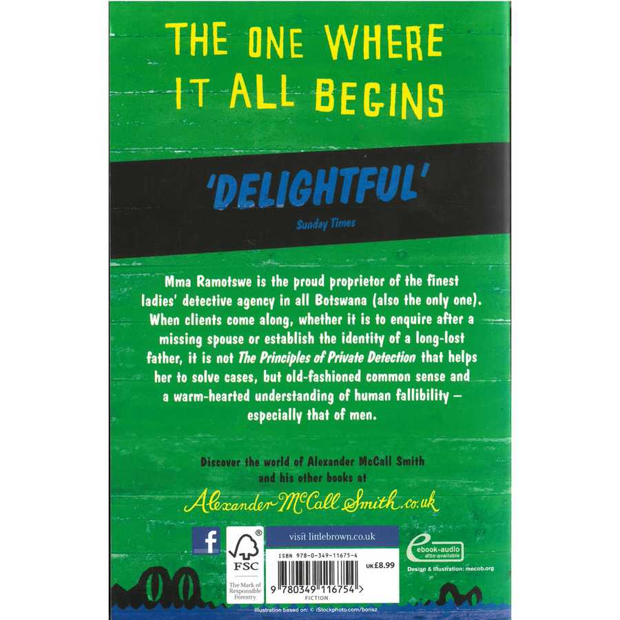 Alexander McCall Smith - The No 1 Ladies Detective Agency back cover