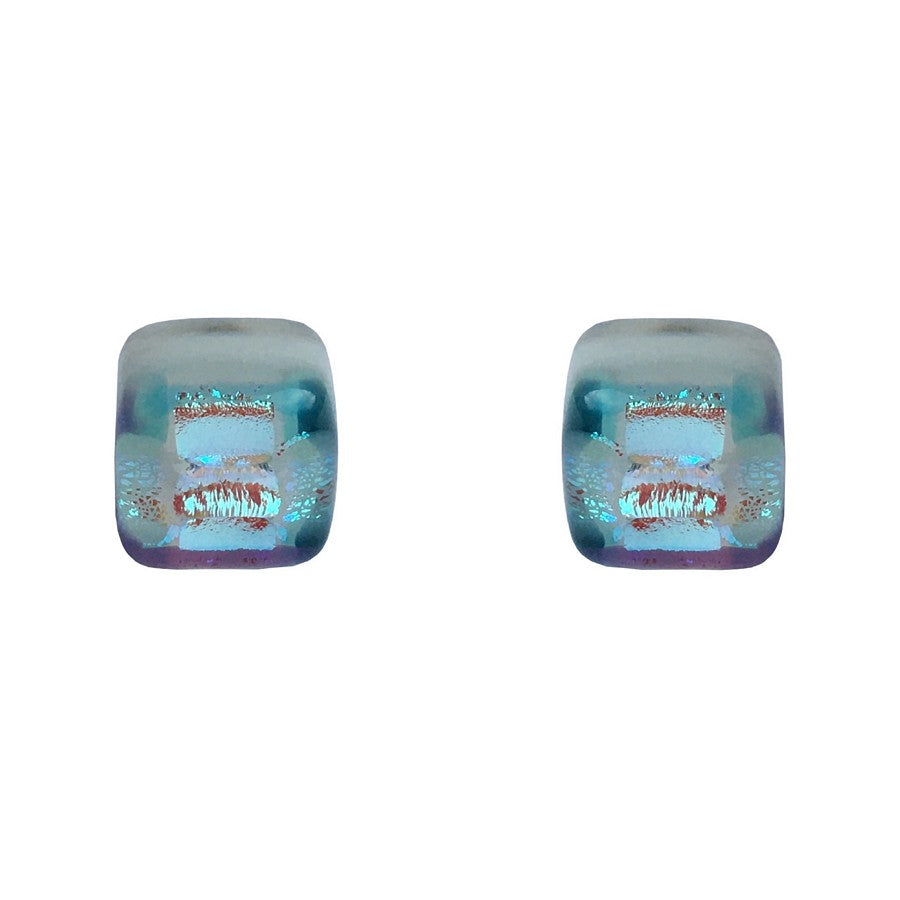 Alicia MacInnes Iona Tartan Fused Glass Stud Earrings
