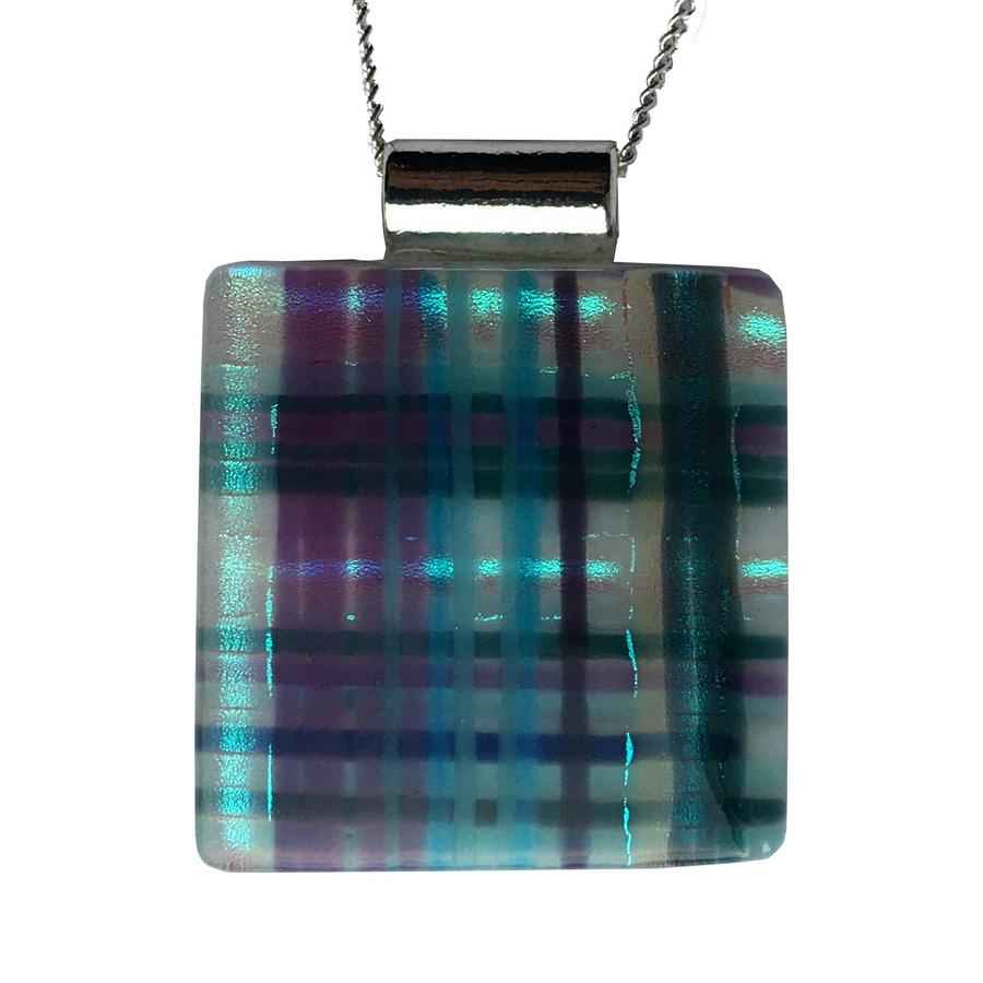 licia MacInnes Jewellery Iona Tartan Glass Pendant Necklace