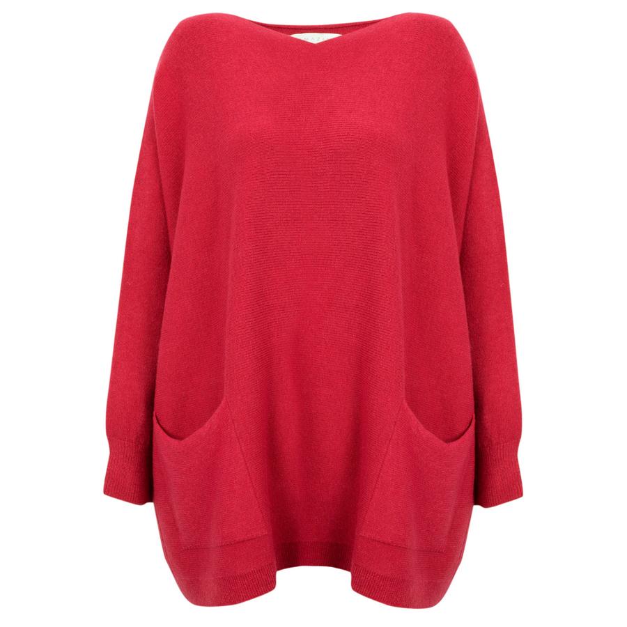 Amazing Woman Carys Jumper in Dark Red