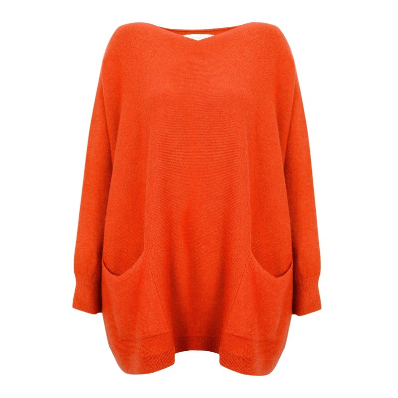 Amazing Woman Carys Round Necked Jumper Orange