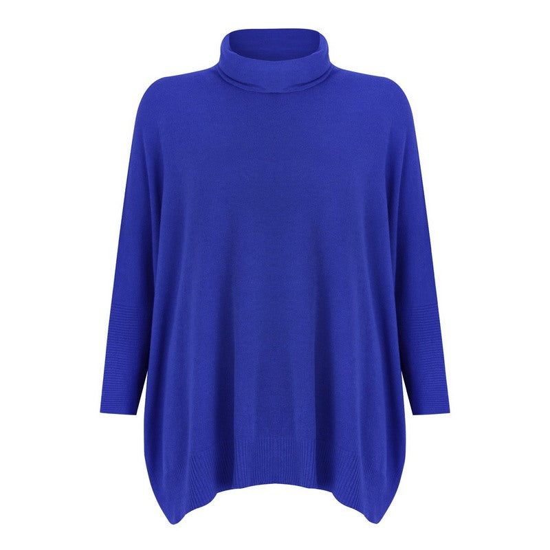 Amazing Woman Catrin Oversized Polo Knit China Blue