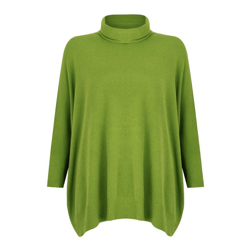 Amazing Woman Catrin Oversized Polo Knit Mojito Green front