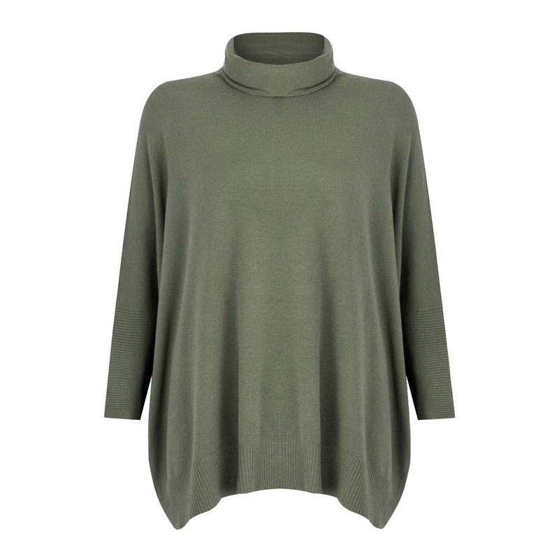 Amazing Woman Catrin Oversized Polo Knit Olive
