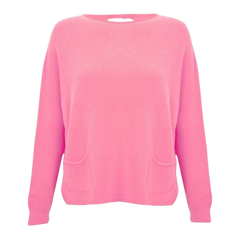 Amazing Woman Jodie Round-Neck Jumper in Magenta front
