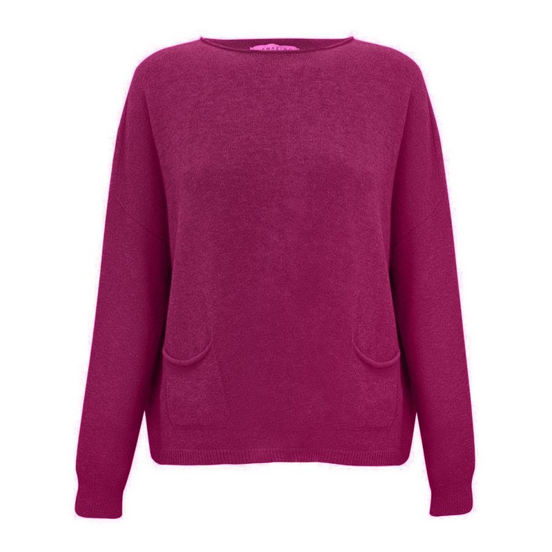Amazing Woman Jodie Round Neck Jumper Fuchsia front