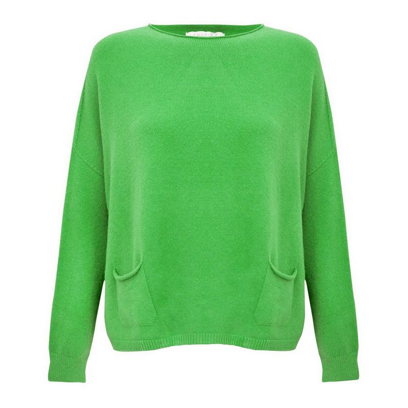 Amazing Woman Jodie Round Neck Jumper Grass front