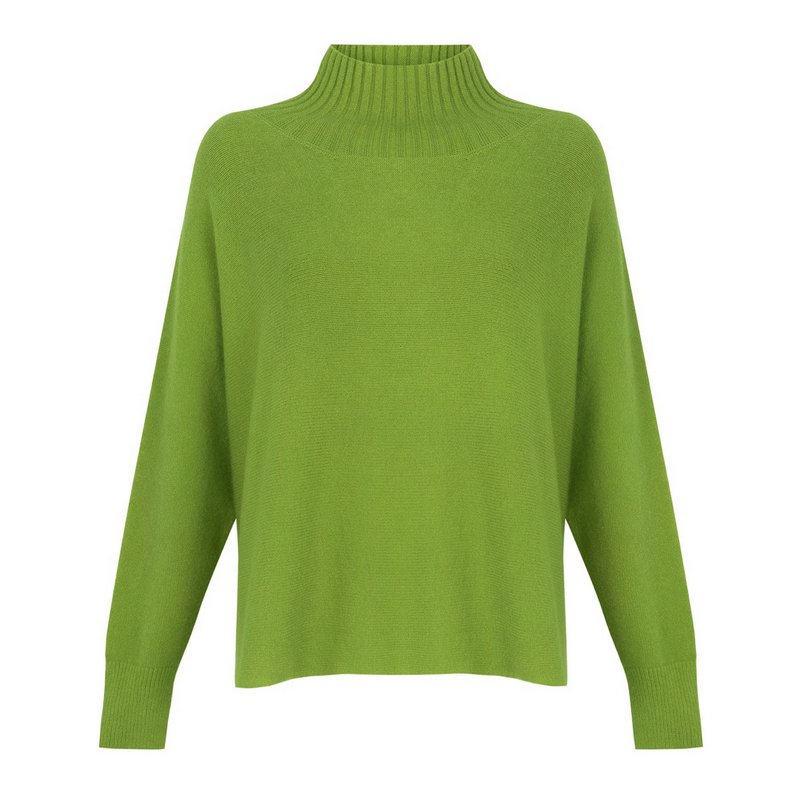 Amazing Woman Jolie Boxy High Neck Knit Mojito Green front