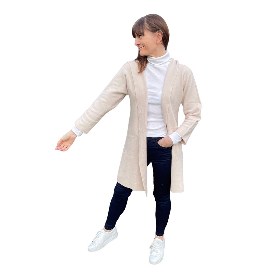 Amazing Woman Moonbeam Hooded Cardi-Coat on Helen