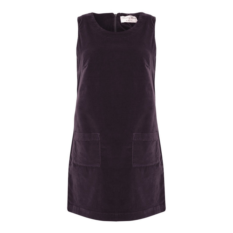 Amazing Woman Velvet Pinafore Dress Violet front