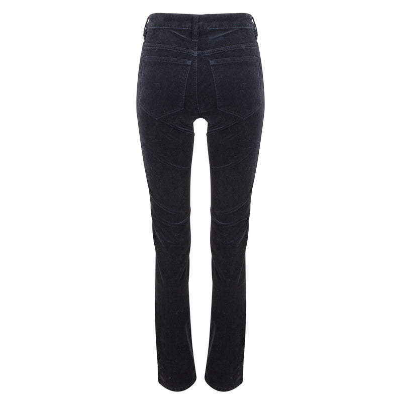 Amazing Woman Velvet Straight Leg Jeans Navy back