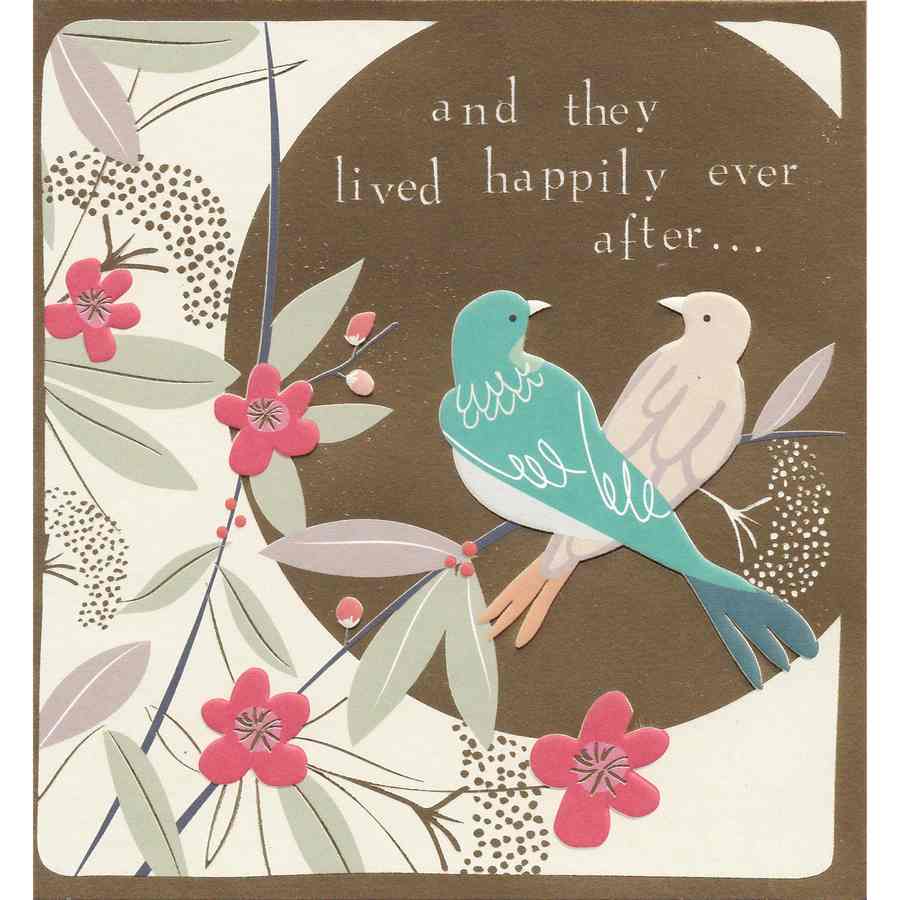Wedding Card - And They Lived Happily Ever After Birds
