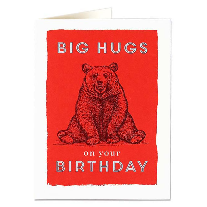 Big Hugs On Your Birthday Card