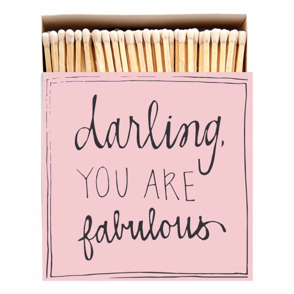 Archivist Gallery Darling You Are Fabulous Square Matchbox B155 open